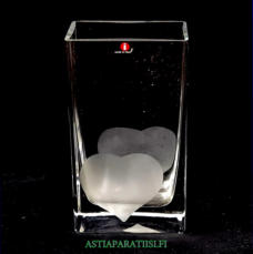 IITTALA,Amore Lasimaljakko Design: Jorma Vennola,Valmistettu1984-1986-luku,Korkeus n. 16 cm, halkaisija n. 9 cm x 4,5 cm,1kpl, 95�/kpl( Tuote nro / Item #342MA)