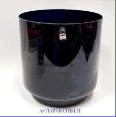 RIIHIM�EN LASI, Gardenia lasimaljakko,puhallettua koboltinsinist� lasia Valmistettu1976-luku,Korkeus n.16 cm, halkaisija n.15 cm ,1 kpl,145�  ( Tuote nro / Item #371MA )