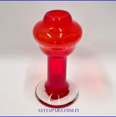 RIIHIM�EN LASI, Puisto lasimaljakko,puhallettua Design:Ulla-Maija Vikman, Valmistettu1968-luku,Korkeus n.20 cm, halkaisija n.10 cm ,1 kpl,125� ( Tuote nro / Item #373MA )