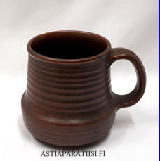 ARABIA,Kaarna muki, Design:Gran Bck,Tuotannossa 1965,korkeus n10 cm, halkaisija n.8 cm,5 kpl, 25 /kpl,( Tuote nro 348 P )