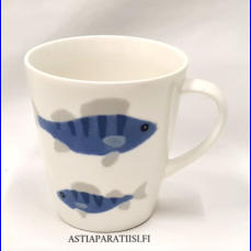 PENTIK ,Ahti Muki, Sininen 0,3 l, Suunnittelija :Lasse Kovanen, korkeus n.9,5 cm, halkaisija n.8,8 cm, 0 kpl, ( Tuote nro 362 P )