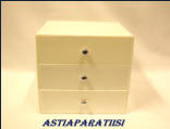S�ilytyslaatikosto,Design: Ristomatti Ratia,mitat.n16,5cmX16,5cmX16,5cm,2 kpl,15�/kpl
