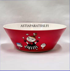 ARABIA, Muumikulho Pikku Myy punainen,Moomin Bowl, Little My Red (2015-),Design:Tove Slotte-Elevant,Korkeus n. 5.5 cm, halkaisija n. 15 cm, 0 kpl,( Tuote nro 219M )'