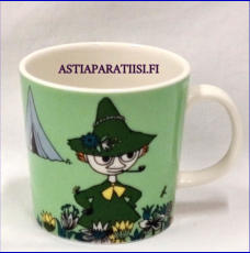 ARABIA,Muumimuki Nuuskamuikkunen vihre�,Moomin Mug: Snufkin Green (2015-),Design:Tove Slotte-Elevant,Korkeus n. 8 cm, halkaisija n. 8 cm, 0 kpl, ( Tuote nro 171M )