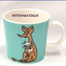 ARABIA,Muumimuki Nipsu turkoosi ,Moomin Mug Sniff, turquoise (2008-),Design:Tove Slotte-Elevant,Korkeus n. 8 cm, halkaisija n. 8 cm, 0 kpl, ( Tuote nro 174M )