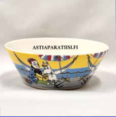 ARABIA,Muumikulho Niiskuneiti ja Runoilija, kes�kausikulho, Moomin Bowl, Snorkmaiden and Poet (summer season bowl 2013),Design:Tove Slotte-Elevant,Korkeus n. 5.5 cm, halkaisija n. 15 cm 0 kpl,( Tuote nro 191M )