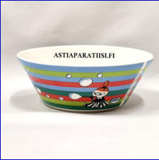 ARABIA,Muumikulho Saippuakuplia, kes�kausikulho, Moomin Bowl, Soapbubbles (summer season bowl 2011),Design:Tove Slotte-Elevant,Korkeus n. 5.5 cm, halkaisija n. 15 cm 1 kpl,62�/kpl( Tuote nro 192M )