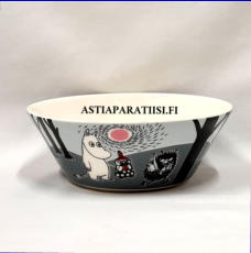 ARABIA, Muumikulho Seikkailu Muutto,Moomin Bowl, Adventure, Move (2013-),Design:Tove Slotte-Elevant,Korkeus n. 5.5 cm, halkaisija n. 15 cm 0 kpl,( Tuote nro 199M )'