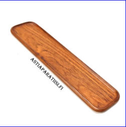 Kotimainen Teak/Tiikki Vintage tarjotin,Mitat: pituus n. 39,5 cm, leveys n. 10 cm, 0kpl,( Tuote nro / Item #109PU )