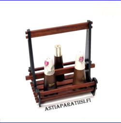 Teak/tiikki Mausteteline tiikki� ja muovia,25�,( Tuote nro / Item #111PU )