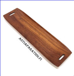 Backman veljekset ky tiikki-tarjotin Vintage,Mitat: pituus n. 43,5 cm, leveys n. 13,5 cm, 1kpl,45�,( Tuote nro / Item #110PU )