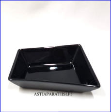 ARABIA,  ABC musta  tarjoiluastia,pituus 17 cm,leveys 10 -13,8 cm 0 kpl,( Tuote nro 127R )