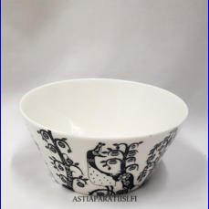 IITTALA,Taika kulho musta 0,6 l,Design: Heikki Orvola & Klaus Haapaniemi,Korkeus n. 7 cm, leveys n. 15 cm,9 kpl,24�/kpl ( Tuote nro 146R )