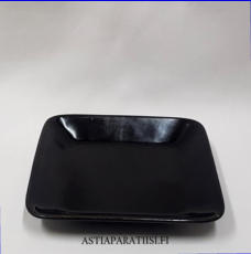 ARABIA,Teema.musta neli�vati, BA malli, Design:Kaj Franck,Tuotannossa 1953-1975,Korkeus n. 2,3 cm, leveys 13,5 cm x 13,5 cm,2 kpl,  24 �/kpl ( Tuote nro 160R )