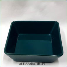 ARABIA,Kilta.vihre� neli�vati, BA malli, Design:Kaj Franck,Tuotannossa 1953-1975,Korkeus n. 5,5 cm, leveys 16,5 cm x 16,5 cm,2 kpl,  38 �/kpl ( Tuote nro 163R )