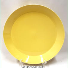 ARABIA, Teema keltainen ruokalautanen,Design:Kaj Franck,Tuotannossa 1960, alkuper�istuotantoa.leveys 25,7 cm,2 kpl, 32 �/kpl ( Tuote nro 171R )