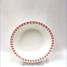 ARABIA, Seita Punainen syv� lautanen,Design:Raija Uosikkinen ( koriste ), B�ck G�ran ( malli ),alkuper�istuotantoa.Valmistettu 1961-1969,leveys n19 cm,0 kpl,  ( Tuote nro 188R )