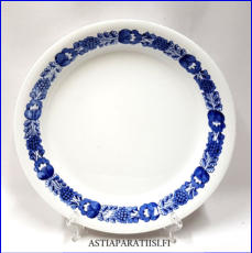 ARABIA, retro kukkakoriste matala ruokalautanen,leveys n. 23 cm,6 kpl, 28 �/kpl ( Tuote nro 194R )