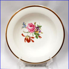 ARABIA,Kulta-aika syv� ruokalautanen,Tuotannossa 1980,leveys n. 20 cm,6 kpl, 24 �/kpl ( Tuote nro 234R )