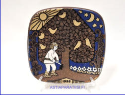 ARABIA, Vuosilautanen 1995,Design:Raija Uosikkinen,halkaisija .n. 20,5 cm X20,5 cm, 1kpl. 79�/kpl,( Tuote nro 122AM )