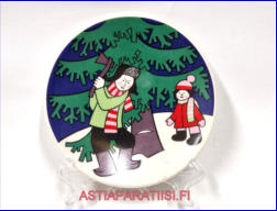 ARABIA, Joulukortti 1979,Design:Raija Uosikkinen,Mitat halkaisija,n. 12 cm,1kpl.27�/kpl,( Tuote nro 156AM )