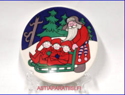 ARABIA, Joulukortti 1979,Design:Raija Uosikkinen,Mitat halkaisija,n. 12 cm,1kpl.27�/kpl,( Tuote nro 157AM )