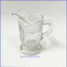 RIIHIM�EN LASI,kermakko,kirkas lasia, korkeus: n.11,5 cm, Halkaisija:n.5,7 cm, 1kpl,17�/kpl, ( Tuote nro / Item #160S )