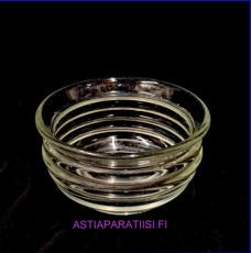 KARHULAN LASI,Uurto kirkas sokerikko, 1947-kuvastossa malli numero 4512, korkeus:n.6 cm, Halkaisija:n.10 cm, 1kpl,18�/kpl, ( Tuote nro / Item #170S )