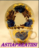 LOMONOSOV, Russian Porcelain Golden Garden Trio Tea(teekuppi), 1KPL,45€/KPL